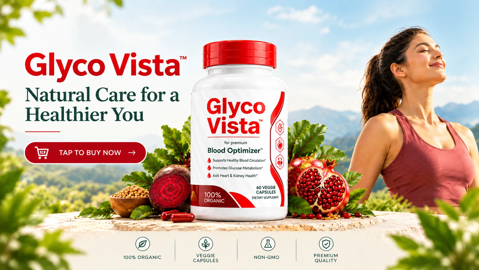 Glyco Vista wellness lifestyle product creative